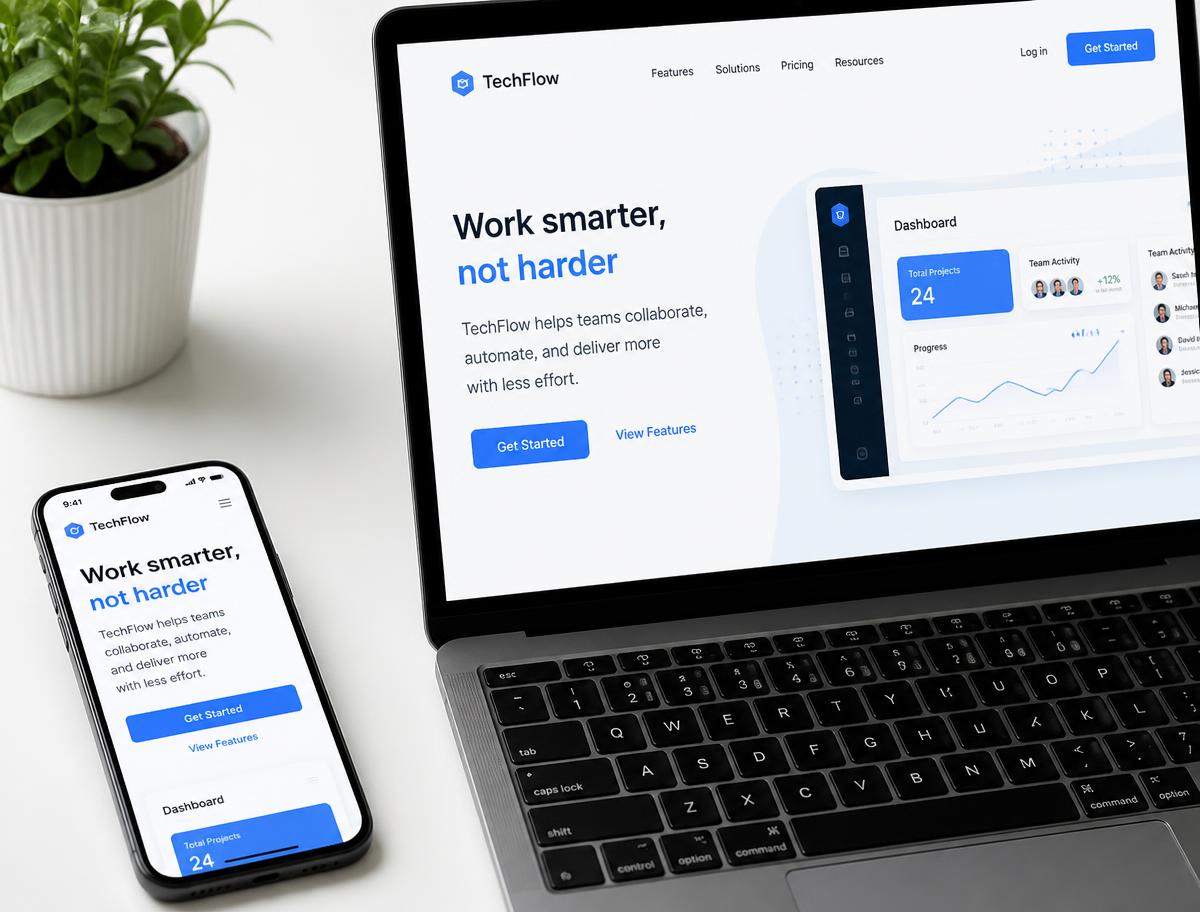 Modern website design built by SAGE Innovations