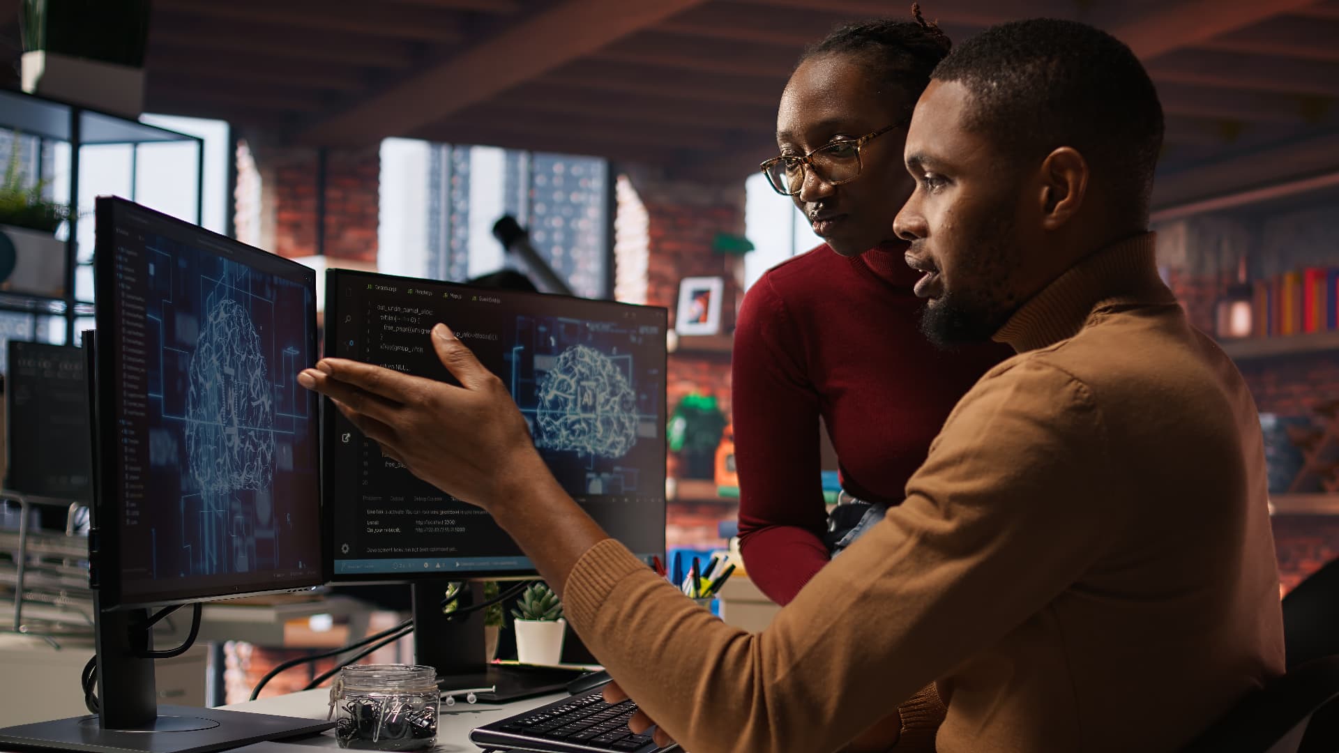 SAGE developers collaborating on an AI-powered project
