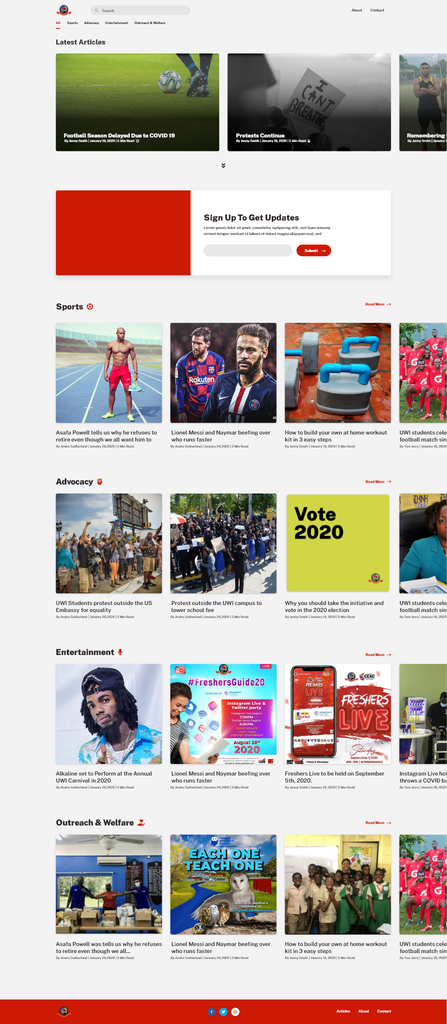 UWI Mona Guild website design